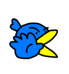 くちばしの黄色い青い鳥 4 <シンプル>（個別スタンプ：12）