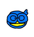 くちばしの黄色い青い鳥 4 <シンプル>（個別スタンプ：23）