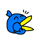 くちばしの黄色い青い鳥 4 <シンプル>（個別スタンプ：29）