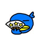 くちばしの黄色い青い鳥 4 <シンプル>（個別スタンプ：35）