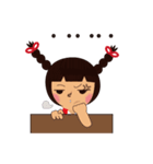 two braids girl ＆ her friend（個別スタンプ：5）