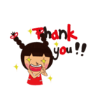 two braids girl ＆ her friend（個別スタンプ：7）