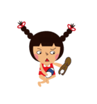 two braids girl ＆ her friend（個別スタンプ：8）