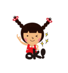 two braids girl ＆ her friend（個別スタンプ：9）