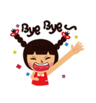 two braids girl ＆ her friend（個別スタンプ：15）