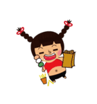 two braids girl ＆ her friend（個別スタンプ：17）