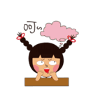 two braids girl ＆ her friend（個別スタンプ：27）