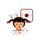two braids girl ＆ her friend（個別スタンプ：29）