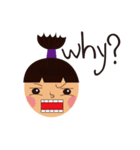 two braids girl ＆ her friend（個別スタンプ：33）