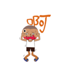 two braids girl ＆ her friend（個別スタンプ：34）
