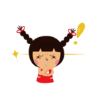 two braids girl ＆ her friend（個別スタンプ：35）