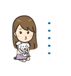 自分大好きガールと愛犬モモ（個別スタンプ：7）