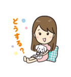 自分大好きガールと愛犬モモ（個別スタンプ：15）