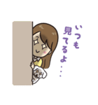 自分大好きガールと愛犬モモ（個別スタンプ：16）