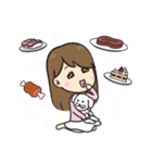 自分大好きガールと愛犬モモ（個別スタンプ：35）