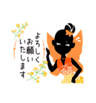 妖精とお花の大人可愛いスタンプ（個別スタンプ：4）