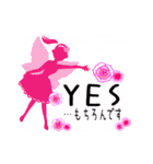妖精とお花の大人可愛いスタンプ（個別スタンプ：9）