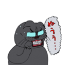 ぶー♂めがね黒猫③（個別スタンプ：24）