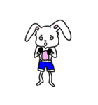 折れ折れウサギ（個別スタンプ：5）