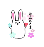 ぽちゃうさぎの生活（個別スタンプ：3）