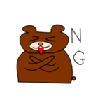 シンプルなクマさん（個別スタンプ：34）