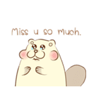 lovely beaver (Eng)（個別スタンプ：1）