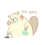 lovely beaver (Eng)（個別スタンプ：11）