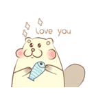 lovely beaver (Eng)（個別スタンプ：15）