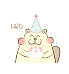 lovely beaver (Eng)（個別スタンプ：40）