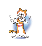 パフォーマンス猫キャラクター「ミュー」2（個別スタンプ：1）
