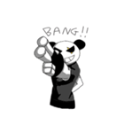 Muscle Panda with black shirt（個別スタンプ：37）