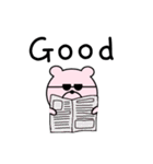 気まぐれピンクのくま（個別スタンプ：3）