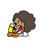 funny afro man（個別スタンプ：5）