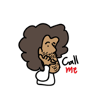 funny afro man（個別スタンプ：8）