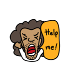 funny afro man（個別スタンプ：32）