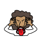 funny afro man（個別スタンプ：40）
