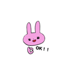 うさちゃんと。（個別スタンプ：3）