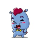 A Very Cool Blue Bobie-Hippo（個別スタンプ：2）