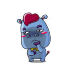 A Very Cool Blue Bobie-Hippo（個別スタンプ：18）