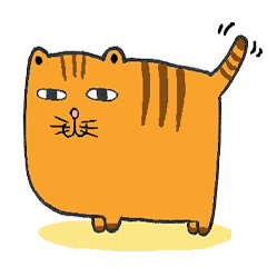 [LINEスタンプ] クセのあるカオのネコ