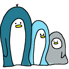 [LINEスタンプ] colorful penguins.