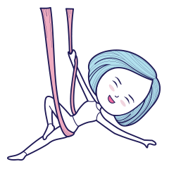 [LINEスタンプ] Yoga Fly Girls(Eng)