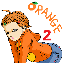 [LINEスタンプ] オレンジガール みかんちゃん 2