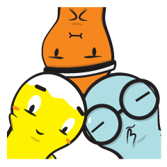 [LINEスタンプ] Toddy, Blu and Nutty: First Appearance