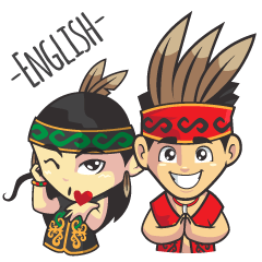 [LINEスタンプ] Heart Of Borneo -English Version-