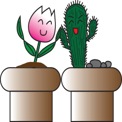 [LINEスタンプ] Tulip and Cactus