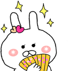 [LINEスタンプ] 間抜けな姫うさぎの画像（メイン）