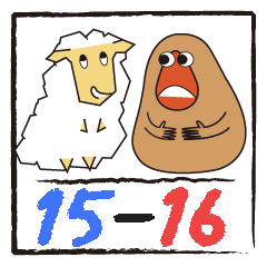 [LINEスタンプ] ヒツジ×サル 