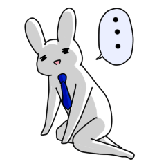 [LINEスタンプ] 社畜うさぎと帰らせないオコジョ先輩