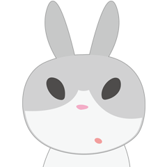 [LINEスタンプ] I see the rabbit his name is MIAN CHA GE